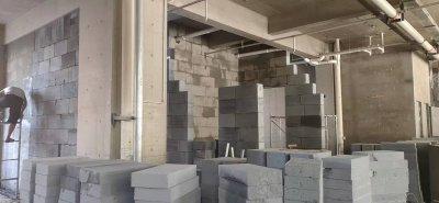 轻质砖客厅隔墙施工